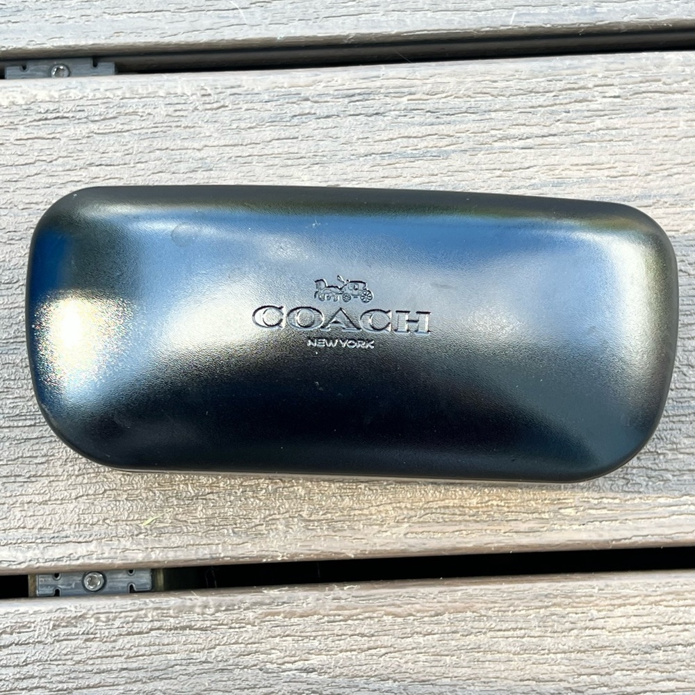 Coach Black Glasses Case with Durable Design